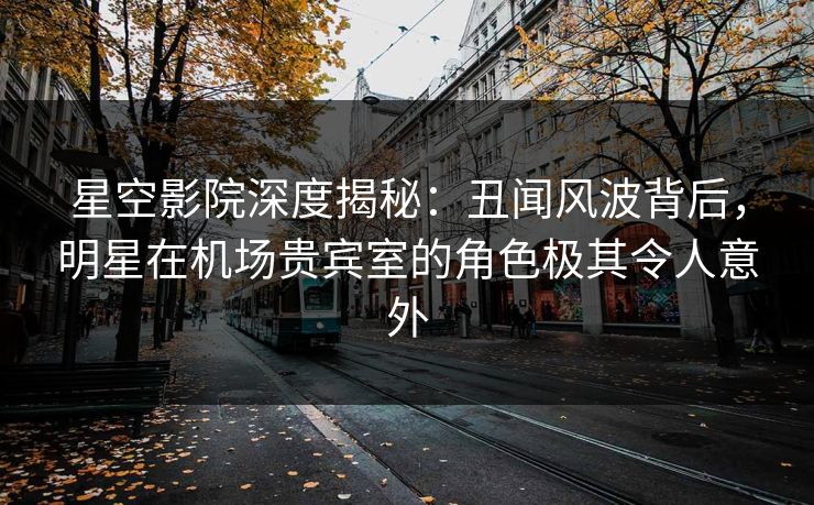 星空影院深度揭秘：丑闻风波背后，明星在机场贵宾室的角色极其令人意外